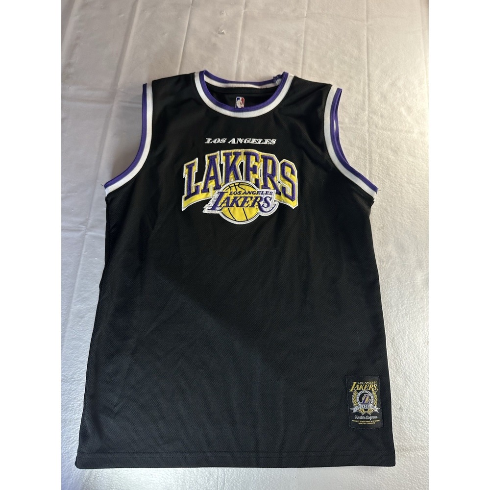 Los Angeles Lakers NBA Jersey Youth XL 18-20 Black Purple Basketball *Blank Back
